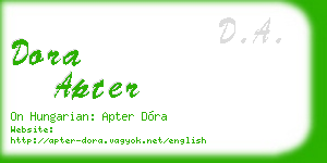 dora apter business card